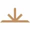 Ekena Millwork Saratoga Timber Gable Bracket, Western Red Cedar, 48"W x 24"H x 1 1/2"D x 3 1/2"F, 12/12 Pitch GBW048X24X0204SAR00SWR - alternate 1